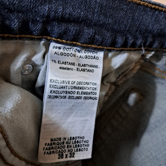 Denizen From levis Jeans Mens 38x32 Blue 218 Straight Fit Blue Jeans Denim - Picture 6 of 11